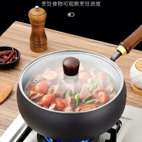章丘古法大肚锅铁锅家用加深炒锅无涂层平底煎锅手工不粘锅已开锅|undefined