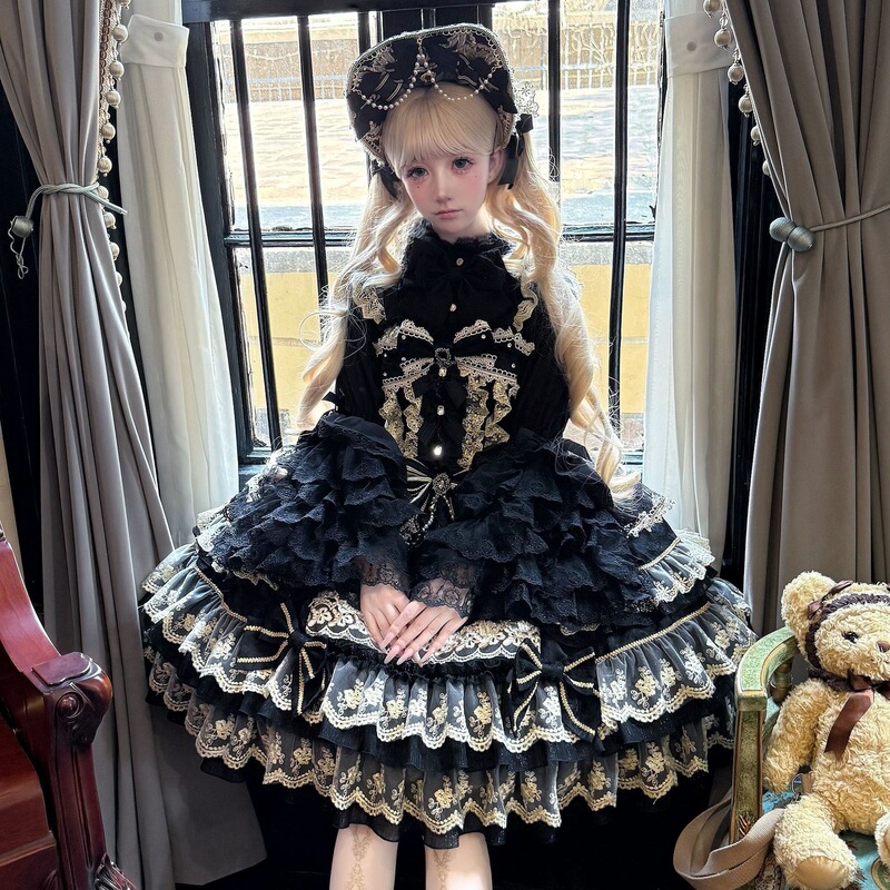 Lolita洋装doll感jsk吊带连衣裙夏季|undefined