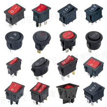 YIXING供应KCD1船型开关椭圆形2档带灯翘板开关KCD3防水电源开关