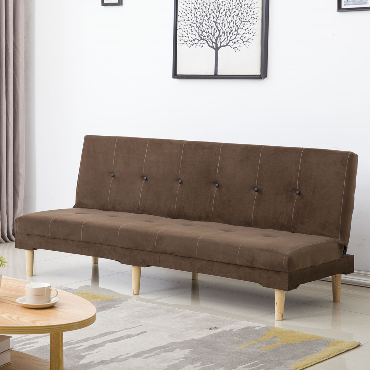 Fábrica directa sofá pequeño tipo simple cama plegable alquiler de alquiler económico esquina sala de estar dormitorio tienda al mediodía