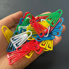 Manufacturer supply all-plastic colored plastic keyring clips data holders irregular clips triangular plastic paper clips cross-border