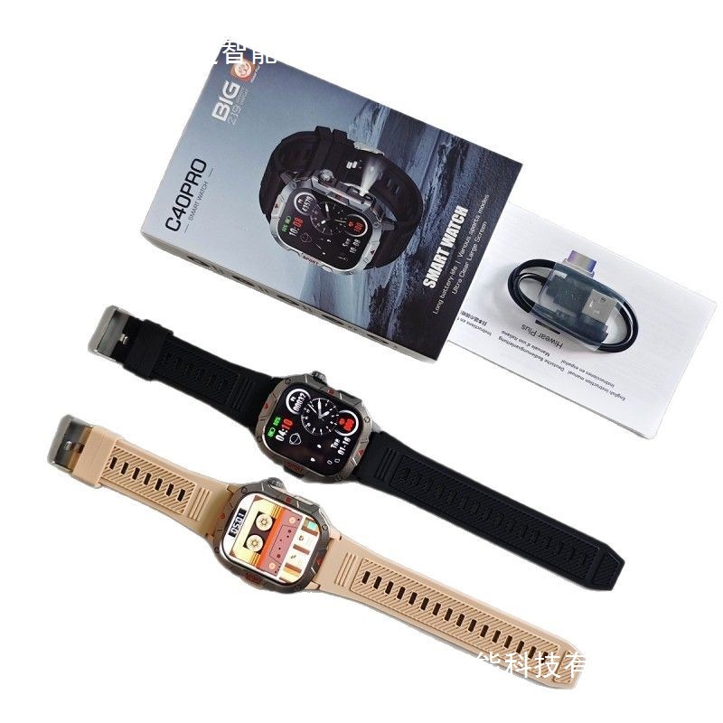 Cross-border new C40PRO smart watch Bluetooth call heart rate blood pressure monitoring men's sports smart watch