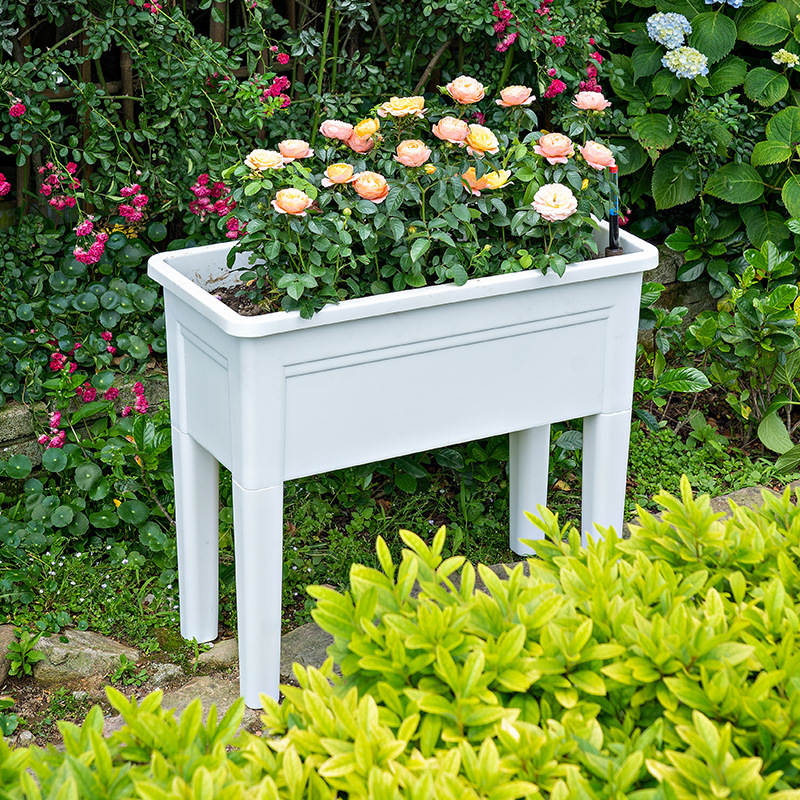 Maceta Rectangular Autoabsorbente para Balcón y Jardín, Plástico Multifuncional