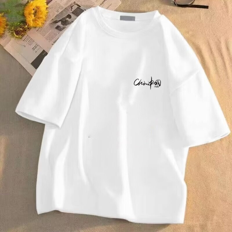 Teenager Printed Pattern Short-sleeved Fat Men's Summer New Fashionable Korean Style Half-sleeved T-shirt Loose All-match