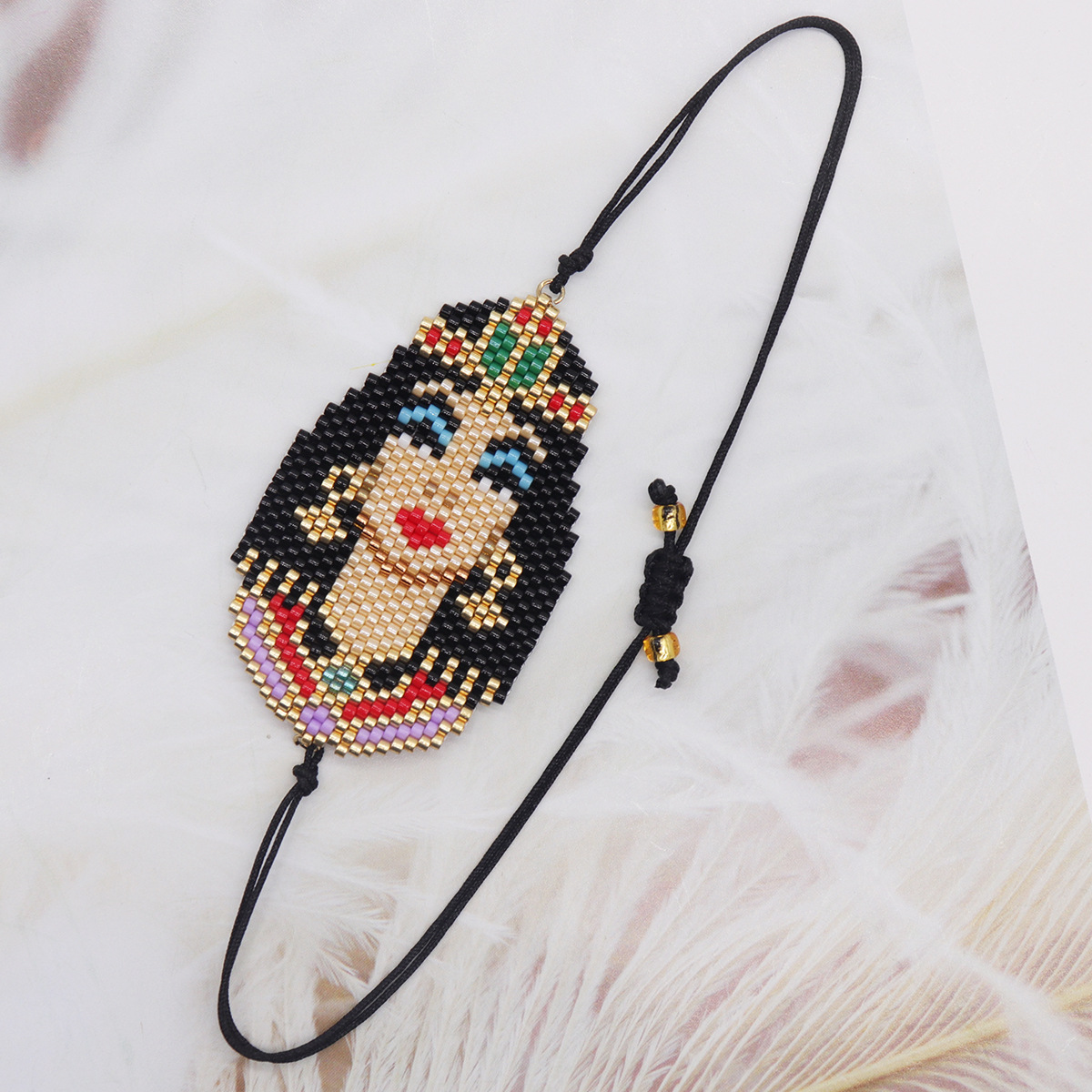 3g Weight Glass Pendant Material Bohemian Human Glass Rope Women's Bracelets