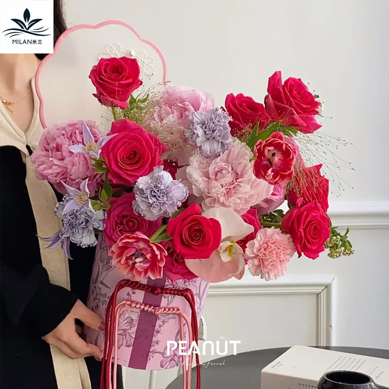 Día de la madre nuevo chino cheongsam cola larga hebilla hecha a mano DIY material estilo chanel ronda ramo botones decorativos