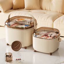 医药箱收纳盒家庭装大号大容量药品医疗箱家用分格手提药盒收纳箱