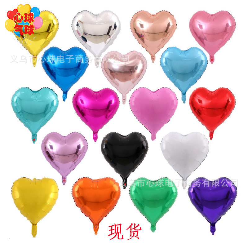 18inch Heart-Shaped Aluminum Foil Balloons, Heart-Shaped Light Balloons, Birthday Decoration Balloons, Wedding Decoration, Photo Props Balloons 18inch Heart-Shaped Aluminum Foil Balloons, Heart-Shaped Light Balloons, Birthday Decoration Balloons, Wedding Decoration, Photo Props Balloons