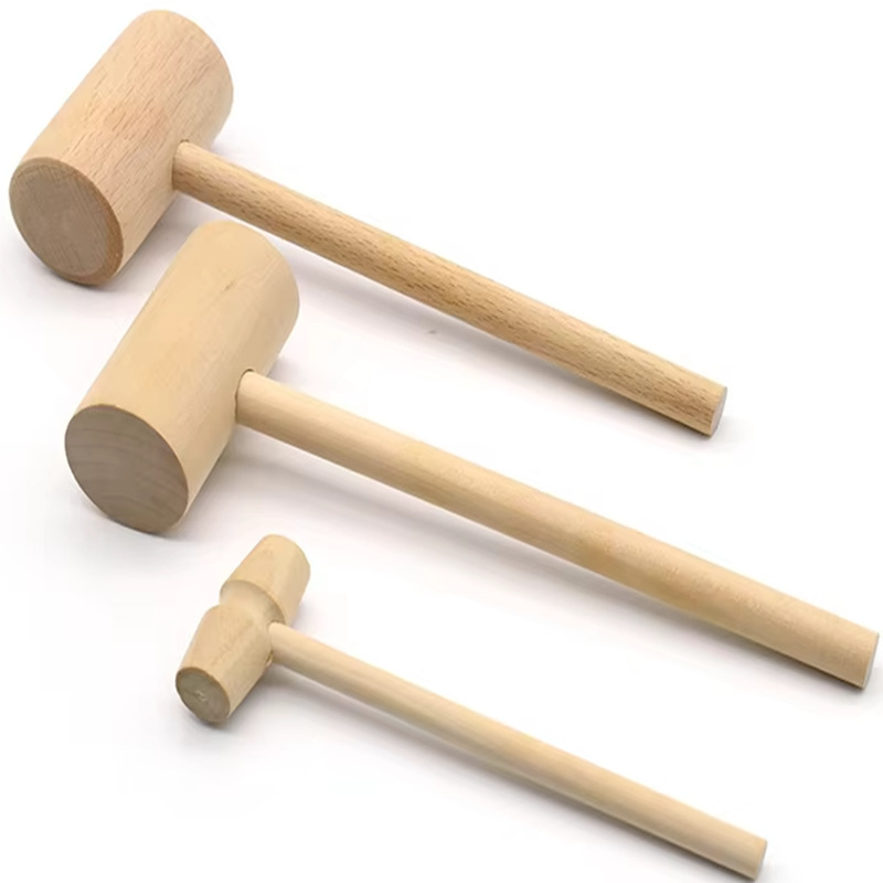 Mini Wooden Hammer Lobster Crab Cracking Tool Hardwood Mallet Chocolate Crushing Wooden Hammer DIY Batik Hammer