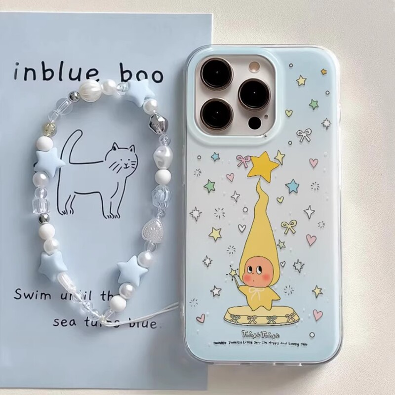 Magic Star Little Man Suitable for Apple 17Promax Mobile Phone Case Iphone16 Niche 14 Double Layer 13 Hard Case 12