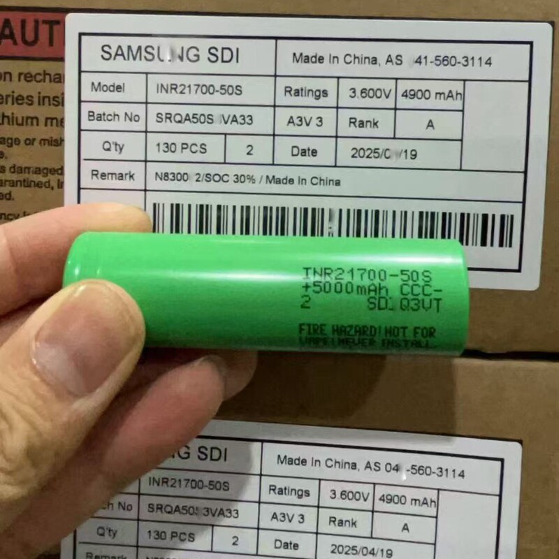 Brand New Samsung 21700 50S 5000Mah Large Capacity Lithium Battery Rechargeable Power Large Battery Brand Brand New Samsung 21700 50S 5000Mah Large Capacity Lithium Battery Rechargeable Power Large Battery Brand