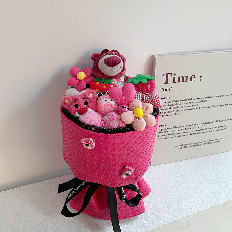 (procesamiento de liquidación) productos terminados 1 de junio día de los niños muñeca ramo de flores regalo para jardín de infantes muñeca ramo de flores para niños