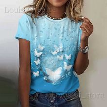 批发女式T 恤女式一件定制短袖圆领美国独立日 7 月 4 日国旗上衣