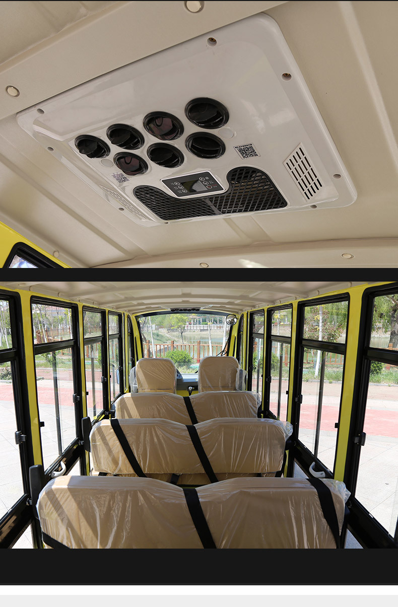 Electric Sightseeing Vehicles for Parks and Factories, Fully Enclosed Sightseeing Vehicles for Tourist Areas, Four-Wheel Electric Sightseeing Vehicles