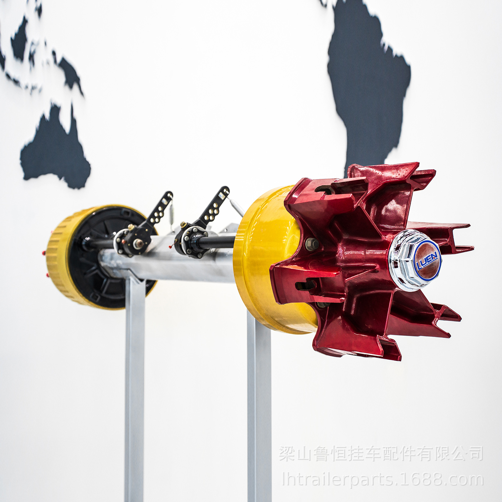 Customized Semi-Trailer Axle German Spoke Type Axle, Wholesale from Liangshan Factory