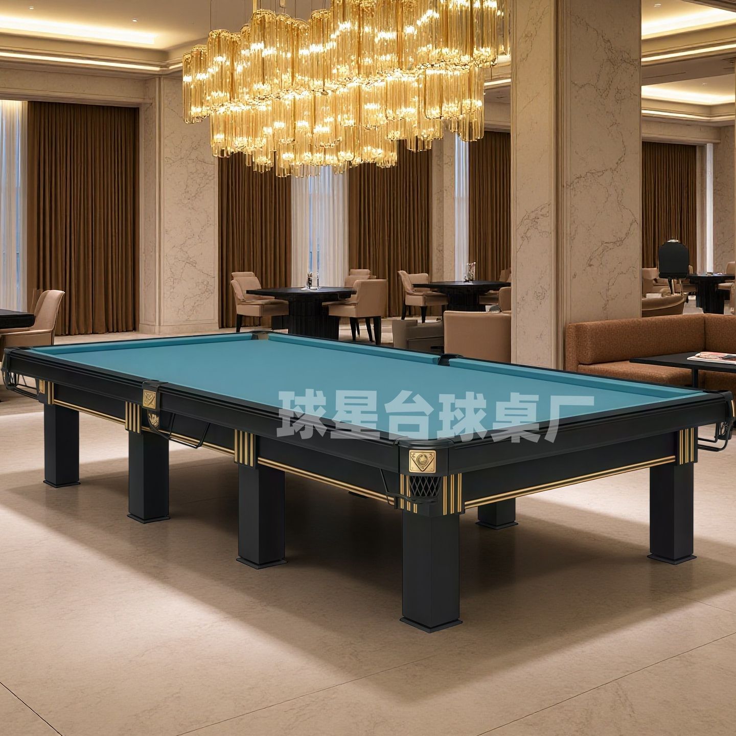 Pool, black table, Russia