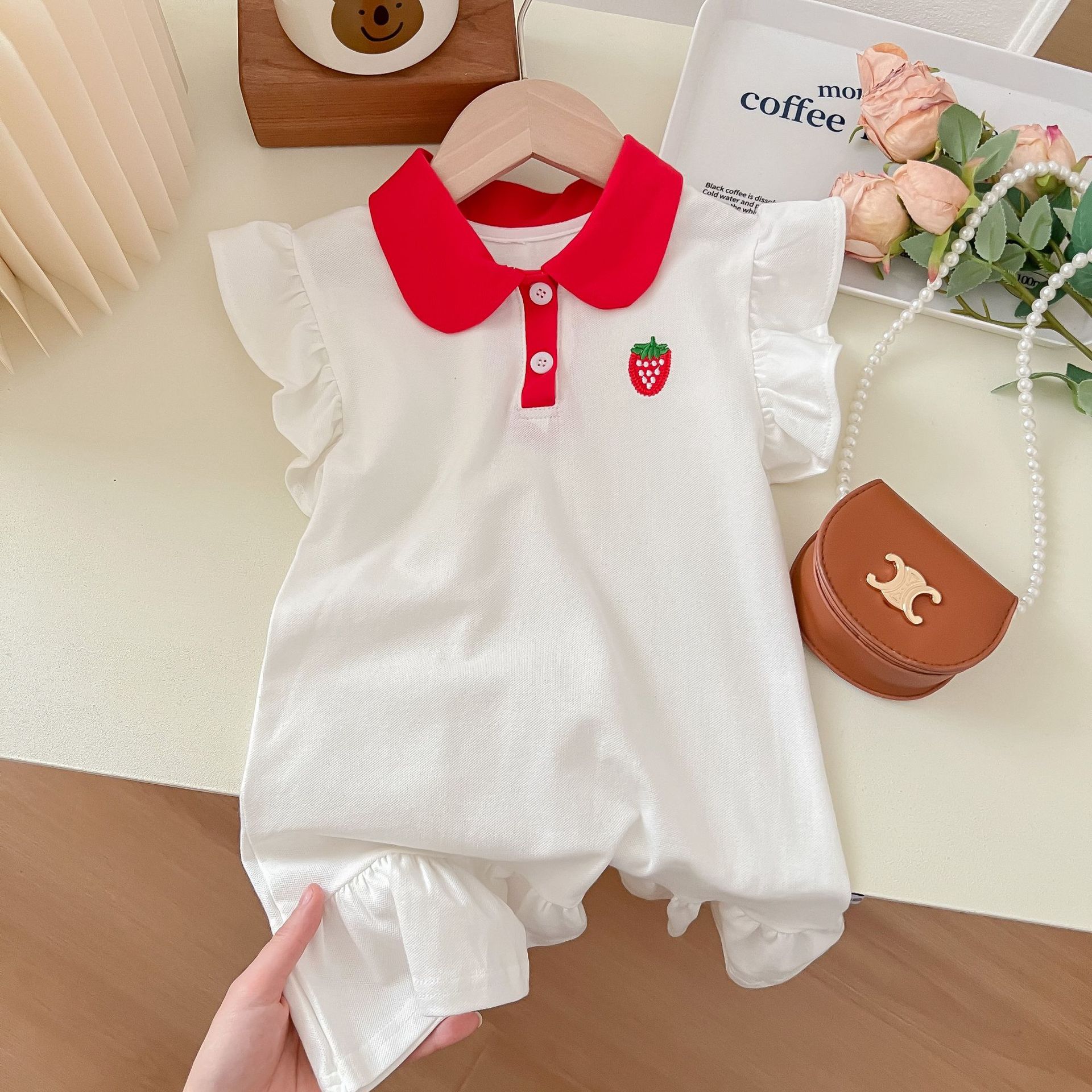 Corea del Sur ropa para niños vestido de niña 2023 vestido de verano niña floral manga voladora vestido de princesa vestido de chaleco de estilo coreano Retro