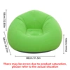 Green-single flocked inflatable sofa (0.6kg bag)