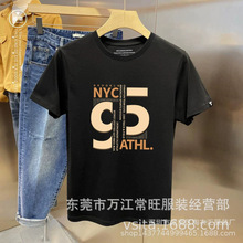 2025新款地摊货源夜市t恤 工厂价5元一件 工地耐脏男装短袖批发