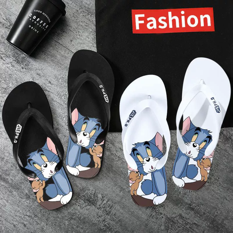 Шлепанцы мужские, мультяшные девочки, 480 человек, домашний дезодорант, Том и Джерри 3, милые, нескользящие, модные для взрослых дома