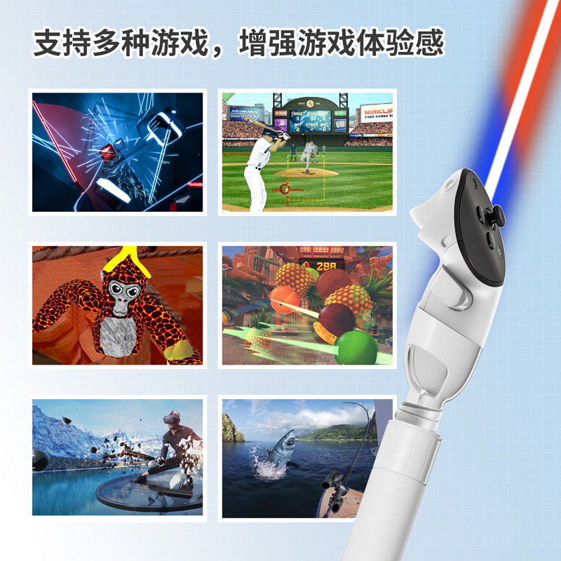 Spot al por mayor Meta Quest 3S/3 sable de luz mango barra de extensión VR gafas accesorios juego de golf