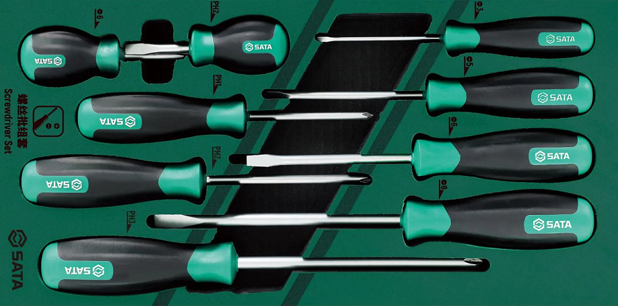 SATA世达 工具托组套-9件螺丝批 09913A 汽修套装