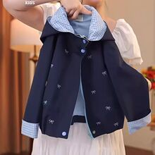 女童外套秋装2025新款儿童早秋好看冲锋衣女大童春秋款夹克衫上衣