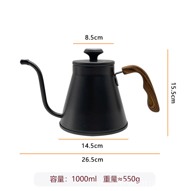 1,1L estilo europeo con tapa control de temperatura 304 acero inoxidable cafetera de descarga manual hervidor de agua de llama abierta para exteriores