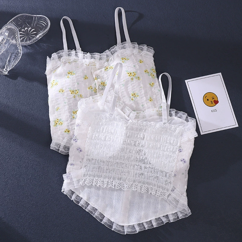 Lace tube top, breathable sexy protective underware, beautiful back