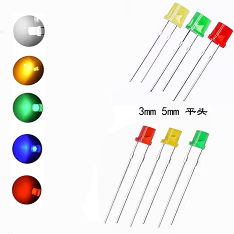 Bright F3 3mm flat head lamp beads mist color hair scattering red…