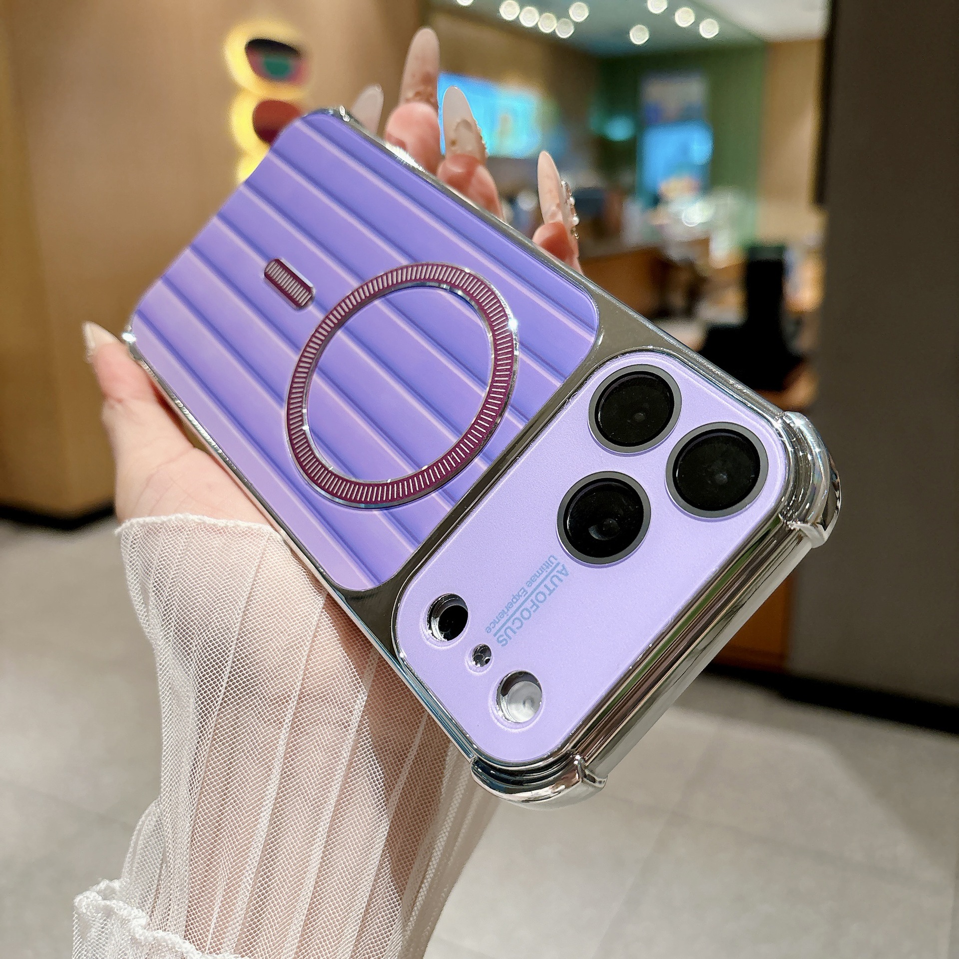 Funda Magnética Tipo Maleta para iPhone 18 Pro Max, Silicona, Anticaídas