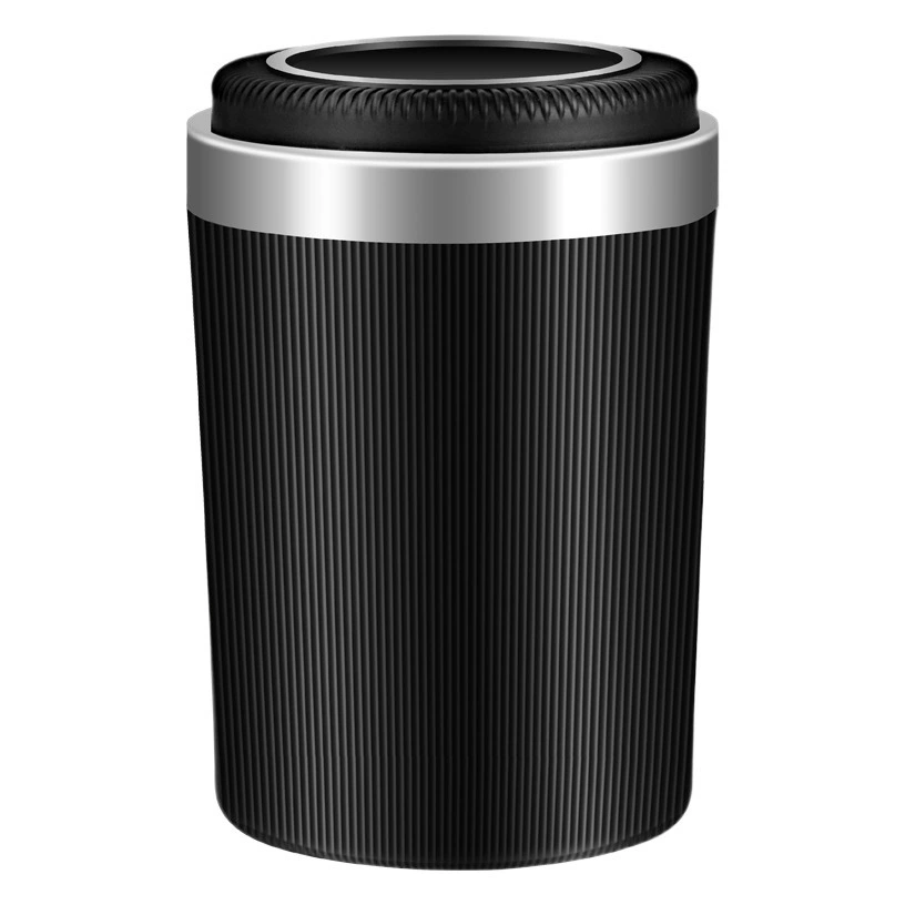 Автомобильная пепельница с металлическим вкладышем, модная и креативная автомобильная пепельница, высокая огнестойкая автомобильная пепельница со светодиодной подсветкой