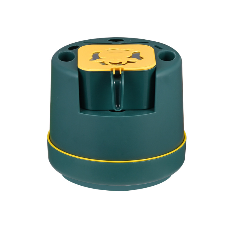 Cocina condimento estante de almacenamiento giratorio cuchillo titular palillos espátula caja de almacenamiento piso giratorio drenaje rack