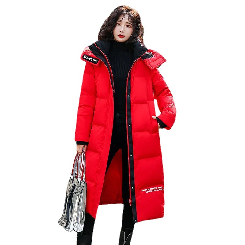 Women's Clothing Off season clearance winter brand Warm jacket jacket women's high end Korean style casual thick cold proof fashionable knee length coat_voghion.com