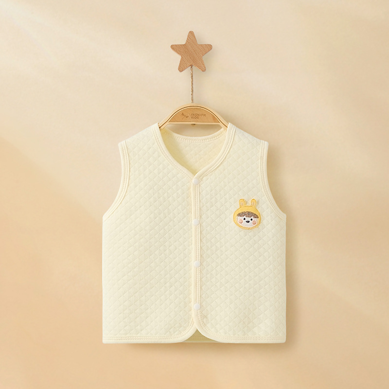 Primavera, otoño, invierno, chaleco de bebé, chaleco de algodón caliente para niños y niñas de un año, chaleco de hombro para bebés