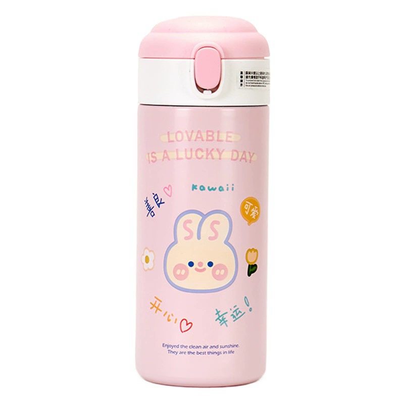 Милая чашка-термос в Корейском стиле с высокой номинальной стоимостью, Студенческая детская дующая крышка, соломенная чашка, креативная Подарочная чашка