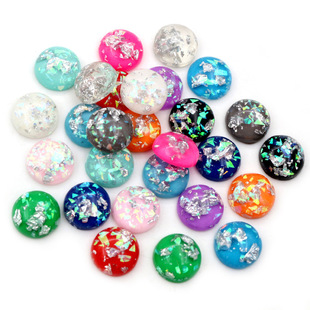 8-12mm Round Resin Diamond Round Resin Diamond Silver Foil Digital Adhesive Patch Card Gemstone Jewelry