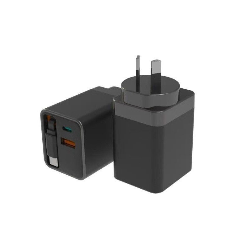 PD65Wストレッチライン充电ヘッド65W伸缩ラインA C充电器TYPE-C 65W二口ワイヤーアダプタ付き|undefined