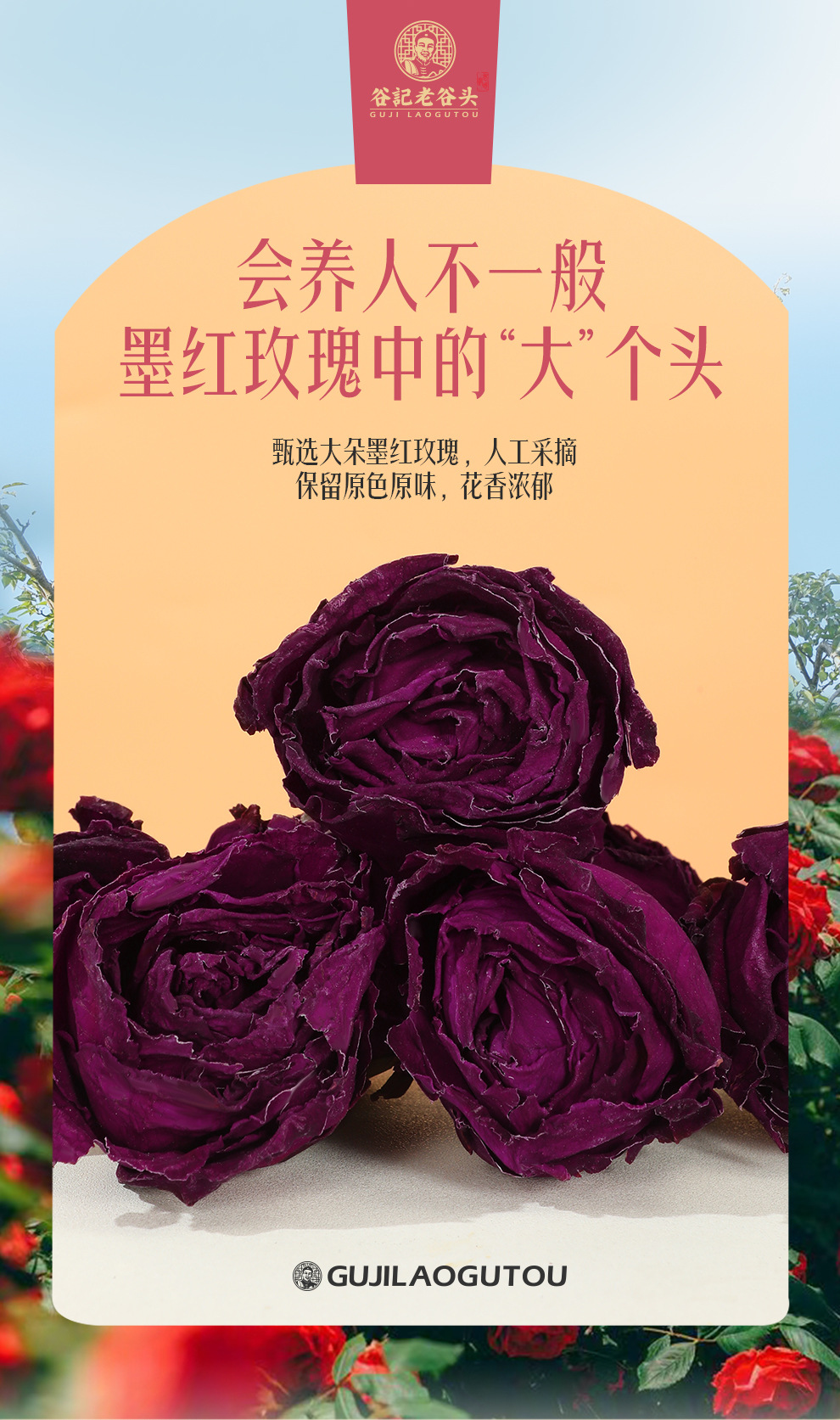 Dried Yunnan Red Rose Tea Whole Flower Crown Buds Meigui Hua Herbal Infusion 40g overview