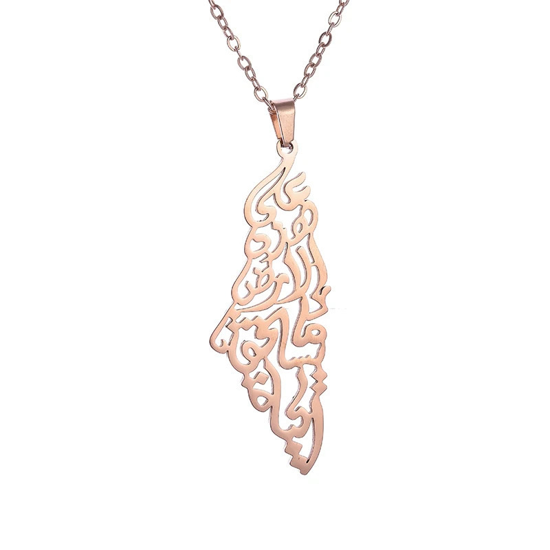 Geometric Line Pendant Necklace For Men And Women, Vacuum Plated_voghion.com