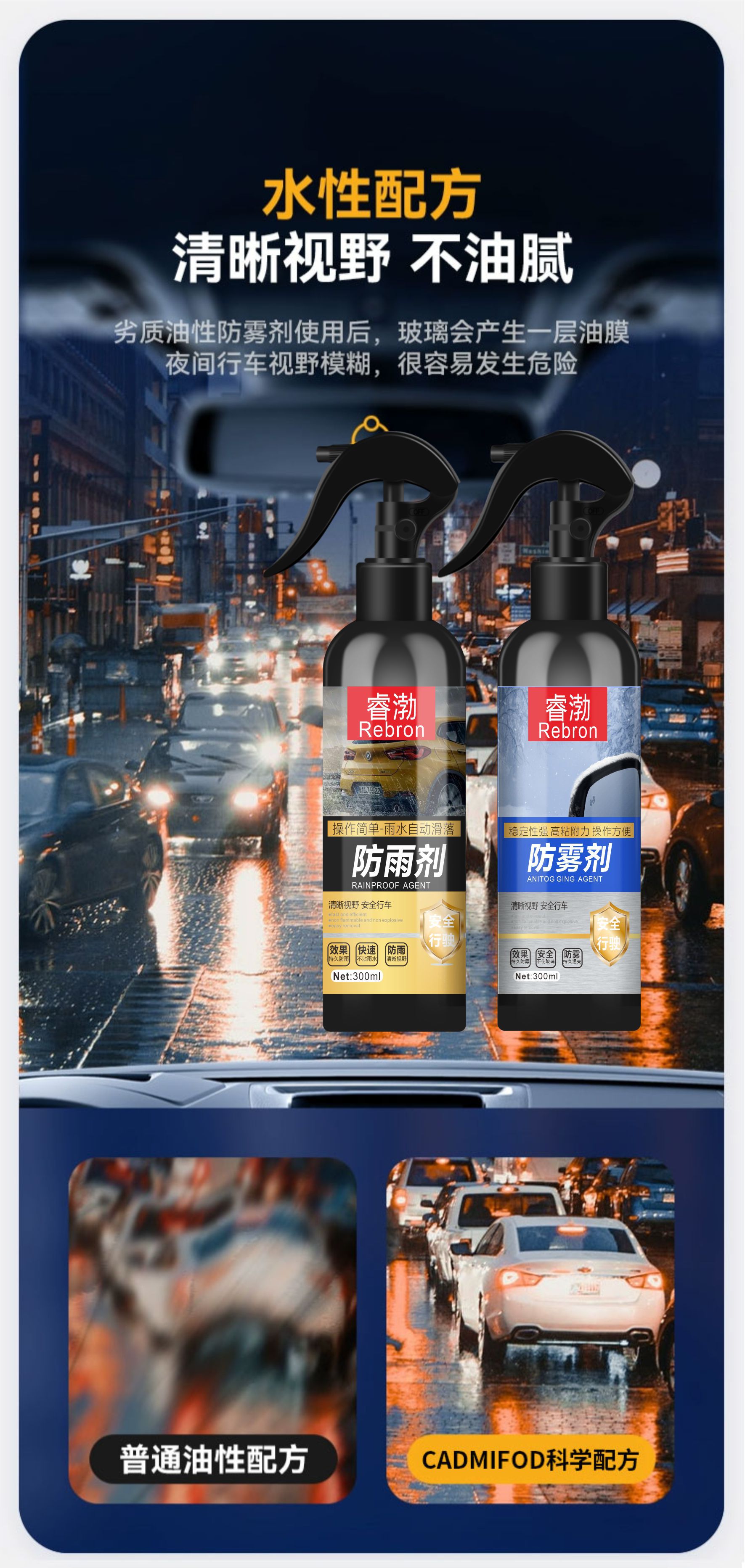 Anti-fog Agent Car Rearview Mirror Rainproof Glass Windshield Spray