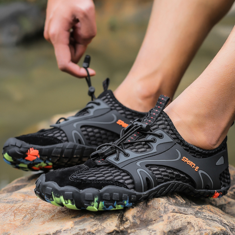 アウトドアフィットネス登山ラフティング靴トレッキングシューズ男女渉水靴両生類釣り靴五本指大きいサイズ靴|undefined