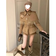 深冬装搭配一整套高级感三件套女新款时髦复古小香风裤子套装