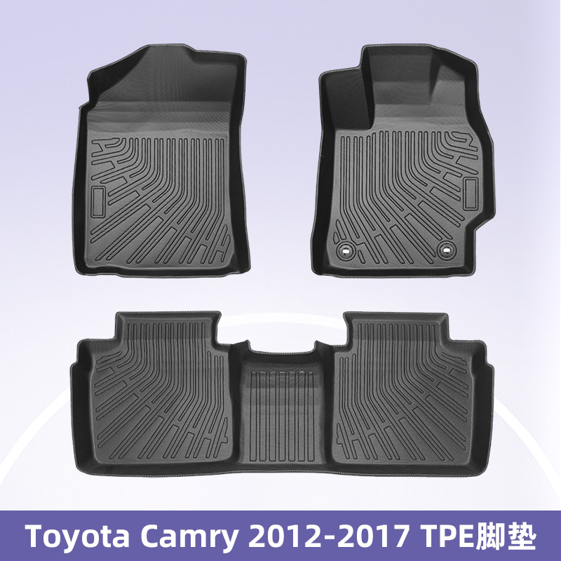 Para Toyota Camry2012 - 2017 3D para todo el tiempo, almohadilla de pie TPE, almohadilla del maletero
