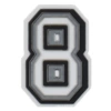 Black and white number 8