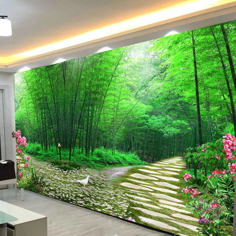 Nature Scenery Wallpaper Self-Adhesive Wall Stickers Wall Decoration Painting Bedroom Living Room Tv Sofa Background Mural