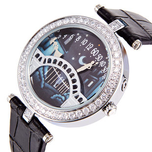 Douyin.com Red Live Bridge Valentine Bridge Watch inlaid Diamond Poly Watch Female Watch Poetry Lovers Bridge Fashion Watch