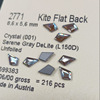 Genuine Swarov 2771 Diamond -shaped kite flat diamond & hot diamond Austrian crystal accessories kite drill