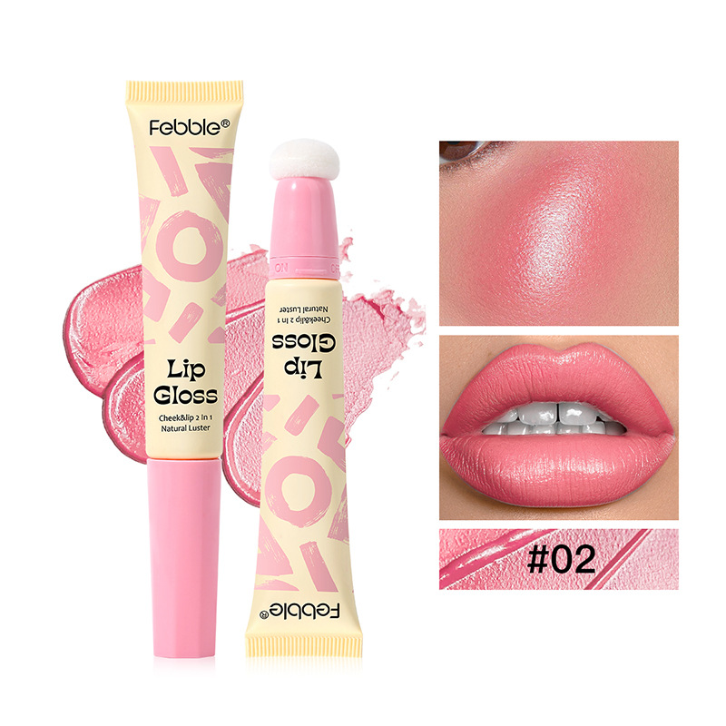 USHAS Europa y América Punto transfronterizo Esponja Cabeza Brillo de labios Taza impermeable y antiadherente Lápiz labial líquido hidratante FBC023 image 8