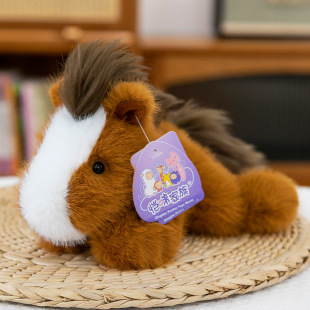 Cute Pony Palm Plush Toy Doll for Small Animals Mini Table Companion Ornaments for Boys and Girls Rag Doll